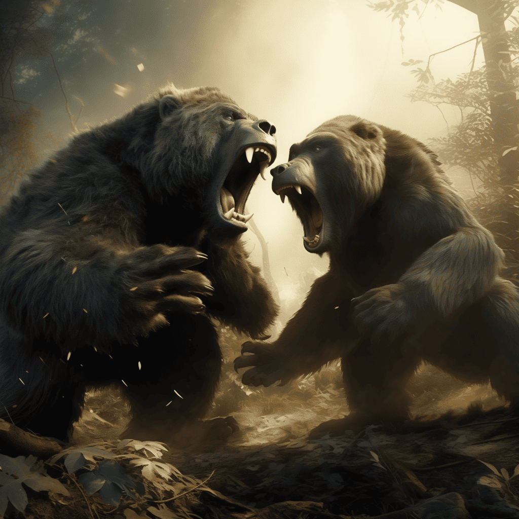 Gorilla vs. Grizzly Bear – Battle Fights!